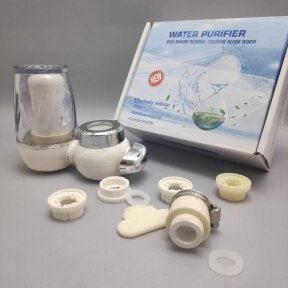 Фильтр-насадка на кран для проточной воды Water Purifier LJ-HYS-0702 Серебро от компании bel-ok - магазин товаров для дома - фото 1