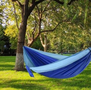 Гамак подвесной двухместный Hammock Swing Ультралёгкий и сверхпрочный (Крепления в комплекте) 270х140 см Цвет: от компании bel-ok - магазин товаров для дома - фото 1