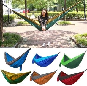 Гамак подвесной двухместный Hammock Swing Ультралёгкий и сверхпрочный (Крепления в комплекте) 270х140 см Цвет: от компании bel-ok - магазин товаров для дома - фото 1