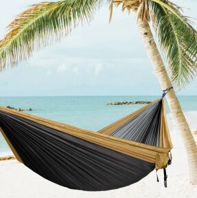 Гамак подвесной двухместный Hammock Swing Ультралёгкий и сверхпрочный (Крепления в комплекте) 270х140 см Цвет: от компании bel-ok - магазин товаров для дома - фото 1