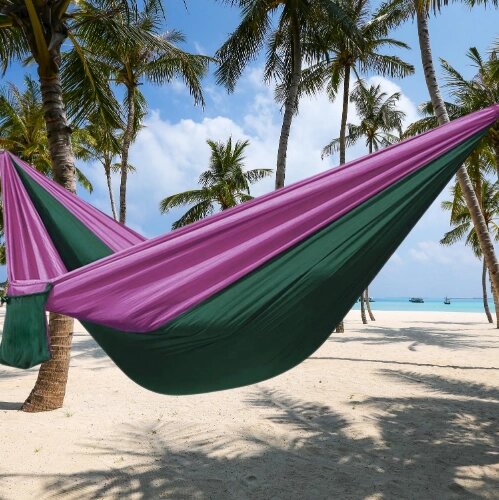 Гамак подвесной двухместный "Hammock Swing" Ультралёгкий и сверхпрочный! (Крепления в комплекте) 270х140 см от компании bel-ok - магазин товаров для дома - фото 1