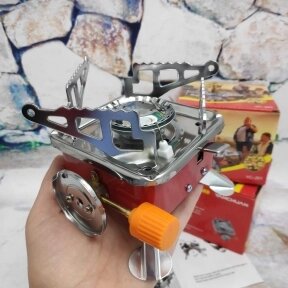 Газовая горелка (плита) Windproof Camping Stove к-202(YC-201) с чехлом от компании bel-ok - магазин товаров для дома - фото 1