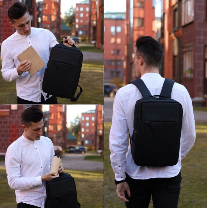 Городской рюкзак “Lifestyle” с USB и отделением для ноутбука до 17.72" Черный от компании ART-DECO МАРКЕТ - магазин товаров для дома - фото 1