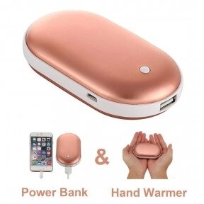 Грелка для рук и аккумулятор Power Bank Pebble Hand Warmer 5000 мАч Розовый от компании ART-DECO МАРКЕТ - магазин товаров для дома - фото 1