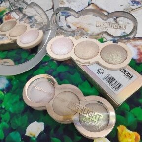 Хайлайтер для макияжа лица MSYAHO Powder Highlighter Pretty 3 color mix (3 тона х 10,5 g) Тон 02 от компании ART-DECO МАРКЕТ - магазин товаров для дома - фото 1