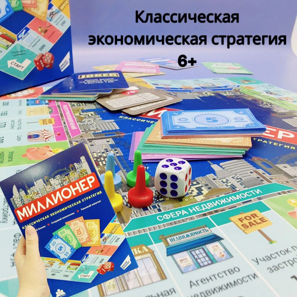 Игра настольная Миллионер 6+ / Классическая экономическая стратегия (читай правила внутри) от компании bel-ok - магазин товаров для дома - фото 1