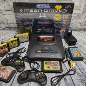 Игровая приставка 16 bit Sega Mega Drive 2 (Сега Мегадрайв) 5 встроенных игр, 2 джойстика. Оригинал от компании ART-DECO МАРКЕТ - магазин товаров для дома - фото 1