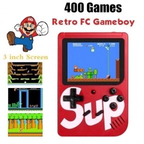 Игровая приставка Sup Game Box PLUS Retro 400 in 1  2.8 TFT 8 BIT 400 в 1 Красная от компании bel-ok - магазин товаров для дома - фото 1