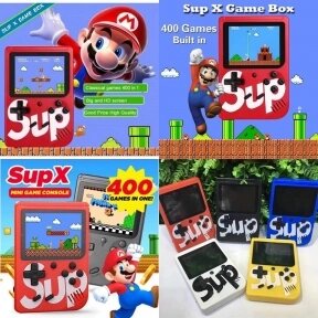 Игровая приставка Sup Game Box PLUS Retro 400 in 1  2.8 TFT 8 BIT 400 в 1 Синяя от компании bel-ok - магазин товаров для дома - фото 1