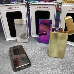 Импульсная USB-зажигалка Lighter  Classic Fashionable Золото от компании bel-ok - магазин товаров для дома - фото 1