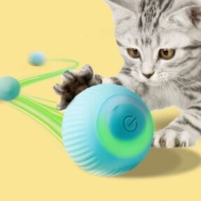 Интерактивная игрушка шарик - дразнилка для кошек и собак Smart rotating ball (2 режима работы) / Умный мяч / от компании ART-DECO МАРКЕТ - магазин товаров для дома - фото 1