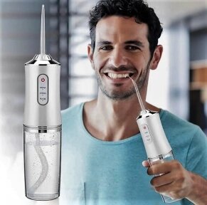 Ирригатор (флоссер) для гигиены полости рта Oral Irrigator 4 сменные насадки Белый от компании bel-ok - магазин товаров для дома - фото 1