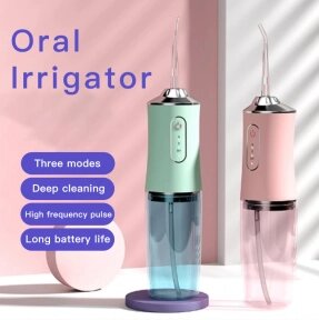 Ирригатор (флоссер) для гигиены полости рта Oral Irrigator 4 сменные насадки Зеленый от компании bel-ok - магазин товаров для дома - фото 1