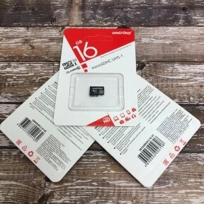 Карта памяти 16GB Smartbuy (Оригинал) micro SDНC 10 класс от компании bel-ok - магазин товаров для дома - фото 1