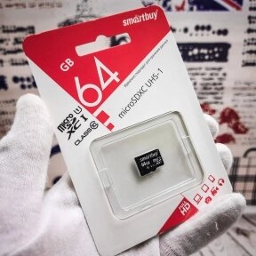 Карта памяти 64 GB Smartbuy (Оригинал) micro SDНC 10 класс от компании bel-ok - магазин товаров для дома - фото 1