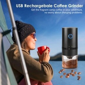 Кофемолка портативная Electric Coffee Grinder для дома и путешествий, USB от компании ART-DECO МАРКЕТ - магазин товаров для дома - фото 1