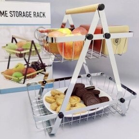 Корзина для хранения фруктов, овощей, посуды Home storage rack / фруктовница / хлебница / органайзер от компании ART-DECO МАРКЕТ - магазин товаров для дома - фото 1