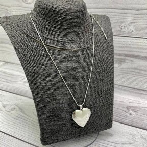 Кулон-тайник Сердце на цепочке Классический в серебре от компании ART-DECO МАРКЕТ - магазин товаров для дома - фото 1