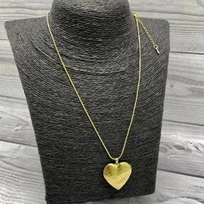 Кулон-тайник Сердце на цепочке Классический в золоте от компании ART-DECO МАРКЕТ - магазин товаров для дома - фото 1