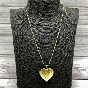 Кулон-тайник Сердце на цепочке Винтаж в золоте от компании ART-DECO МАРКЕТ - магазин товаров для дома - фото 1