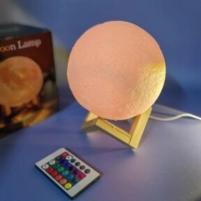 Лампа  ночник Moon Lamp Humidifier с пультом управления / Луна объемная от компании bel-ok - магазин товаров для дома - фото 1