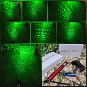 Лазерная указка Green Laser Pointer 303 с ключом SD-Lazer 303, красный корпус от компании bel-ok - магазин товаров для дома - фото 1