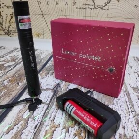 Лазерная указка Green Laser Pointer 303 с ключом YL-Lazer 303 от компании bel-ok - магазин товаров для дома - фото 1