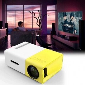 LED Projector портативный переносной проектор светодиодный Aao YG300 (домашний кинотеатр) от сети 220В (без штатива) от компании bel-ok - магазин товаров для дома - фото 1