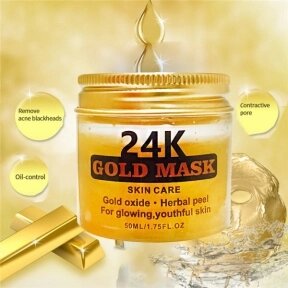 Ликвидация Анти возрастная золотая маска - пленка для лица 24K Gold Mask, 50 ml (увлажнение, питание, снимает от компании bel-ok - магазин товаров для дома - фото 1