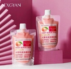 Ликвидация Очищающий  и увлажняющий кожу скраб для тела Body Scrub Skin EXGYAN, 300 g С экстрактом персика от компании bel-ok - магазин товаров для дома - фото 1