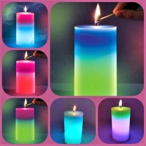 Магическая восковая свеча Candled Magic 7 Led меняющая цвет (на светодиодах) от компании ART-DECO МАРКЕТ - магазин товаров для дома - фото 1