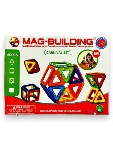 Магнитный конструктор Mag Building, 20 деталей от компании ART-DECO МАРКЕТ - магазин товаров для дома - фото 1