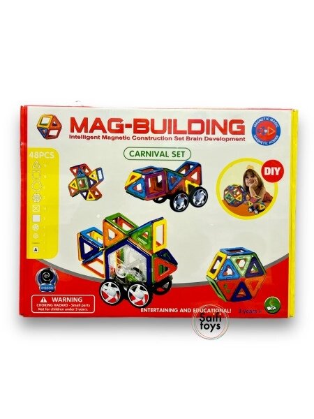 Магнитный конструктор Mag Building, 48 деталей от компании ART-DECO МАРКЕТ - магазин товаров для дома - фото 1