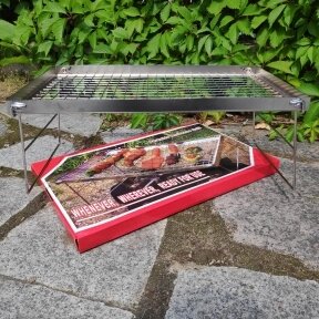 Мангал - барбекю (решетка) Portable Barbecue Grill металлический с решеткой гриль. Складной, портативный от компании bel-ok - магазин товаров для дома - фото 1