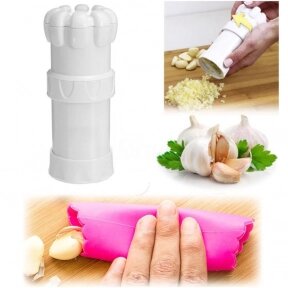 Мельница для чеснока Garlic master/чесночный ручной пресссиликоновый рулон для чистки от компании ART-DECO МАРКЕТ - магазин товаров для дома - фото 1