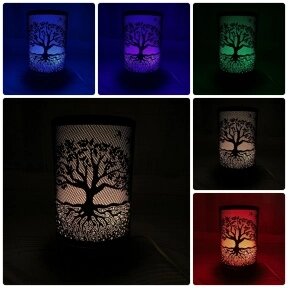 Металлический ультразвуковой увлажнитель Iron Art Led Color Lamp (Аромадиффузор светодиодный) Черный Дерево от компании bel-ok - магазин товаров для дома - фото 1