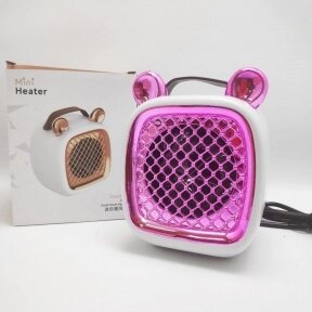 Миниобогреватель портативный с ушками Mini Heater Розовый от компании bel-ok - магазин товаров для дома - фото 1