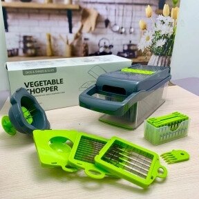 Многофункциональная ручная овощерезка терка Vegetable Chopper, 8 насадок (мультислайсер) от компании ART-DECO МАРКЕТ - магазин товаров для дома - фото 1