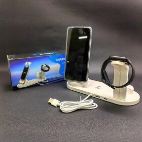 Многофункциональная зарядная ДОК-станция Multifunction charging stand 6 в 1 iPhone/Android/Micro USB от компании ART-DECO МАРКЕТ - магазин товаров для дома - фото 1