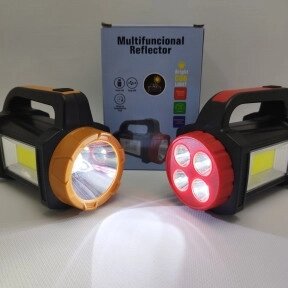 Многофункциональный кемпинговый ручной фонарь Multifuncional Reflector (USB, солнечная батарея, 3 режима от компании ART-DECO МАРКЕТ - магазин товаров для дома - фото 1