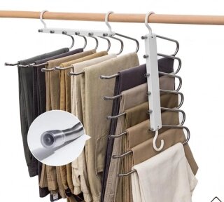 Многоуровневая вешалка - органайзер для брюк, юбок 5в1 Trouser Rack / Вешалка - плечики от компании bel-ok - магазин товаров для дома - фото 1