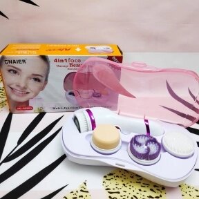 Мультифункциональный массажер уходовый для кожи лица 4 в 1 Мassager Beauty Device АЕ-8286А Розовый от компании bel-ok - магазин товаров для дома - фото 1