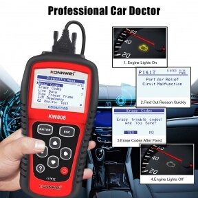 Мультимарочный автосканер  Konnwei KW 808 (OBD2/EOBD/К-line). Встроенная библиотека ошибок от компании bel-ok - магазин товаров для дома - фото 1