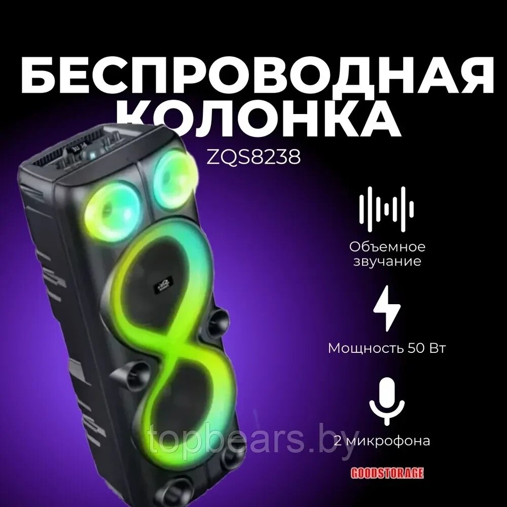 Музыкальная колонка с беспроводным микрофоном Sing-E ZQS8238 от компании Art-deco магазин товаров для дома - фото 1