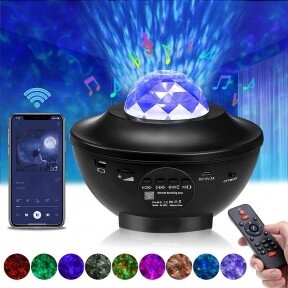 Музыкальный проектор ночник звездного неба  Starry Projector Light (10 световых режимов от компании Art-deco магазин товаров для дома - фото 1