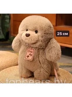 Мягкая игрушка Померанский Шпиц на поводке 25см (коричневый) от компании ART-DECO МАРКЕТ - магазин товаров для дома - фото 1