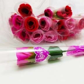 Мыльная роза в подарочной упаковке / Роза из мыла Ярко-розовый от компании ART-DECO МАРКЕТ - магазин товаров для дома - фото 1