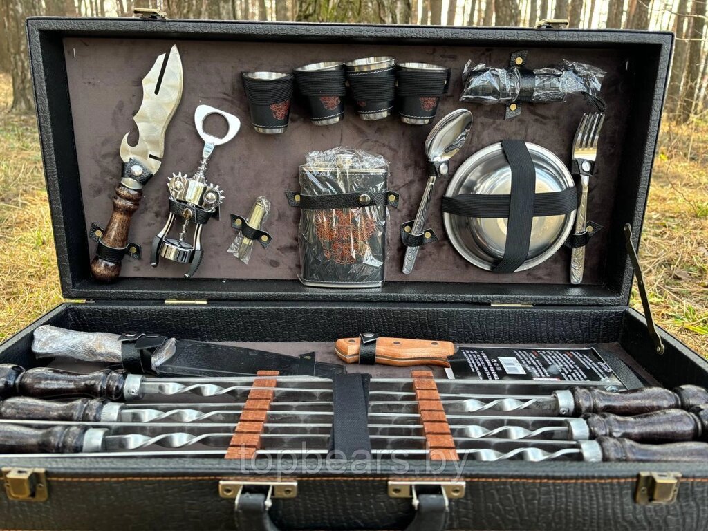 Набор для шашлыка и гриля в чемодане "Тигр" Кизляр 32 предметов от компании ART-DECO МАРКЕТ - магазин товаров для дома - фото 1