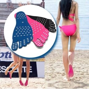 Наклейки на ступни ног 1 пара для пляжа, бассейна / Против песка и скольжения L розовый от компании ART-DECO МАРКЕТ - магазин товаров для дома - фото 1