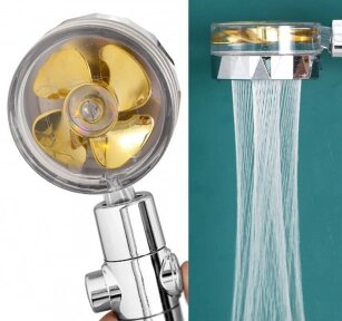 Насадка для душа 3-х режимная водосберегающая TURBOCHARGED WATER SAVING SHOWER (съемный фильтр, режим старт-стоп) / от компании bel-ok - магазин товаров для дома - фото 1